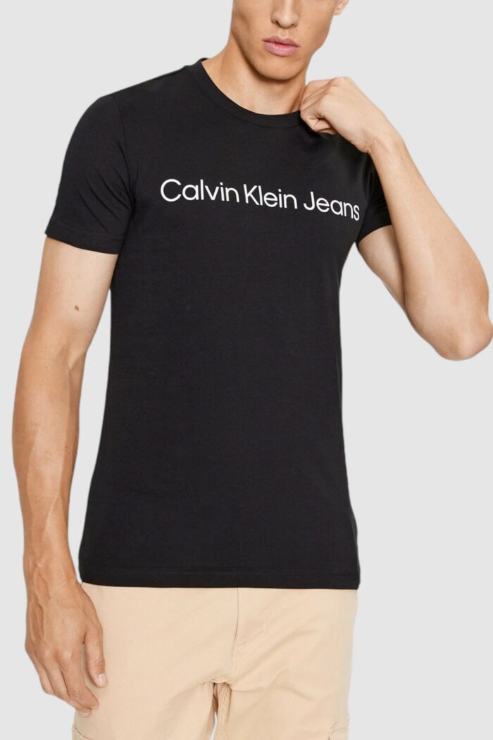 T-shirt Calvin Klein Jeans core institutional Nero