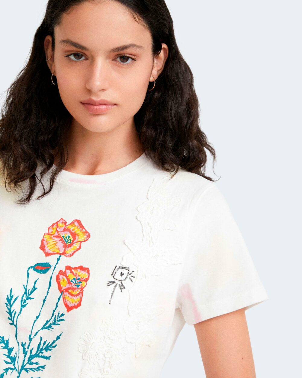 T-shirt Desigual ts altea Bianco - Foto 4