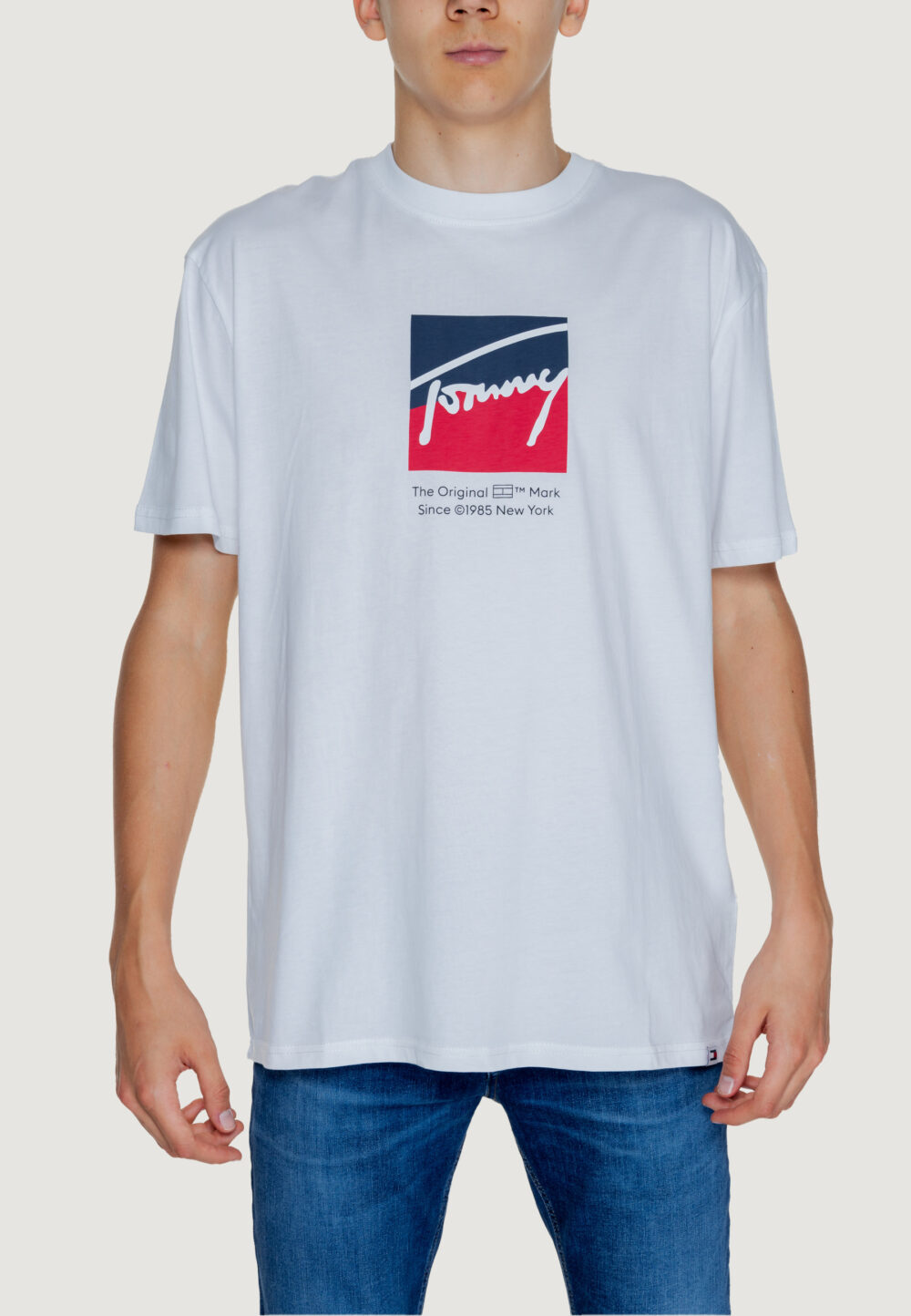 T-shirt Tommy Hilfiger Jeans tjm reg rwb dna tee Bianco - Foto 1