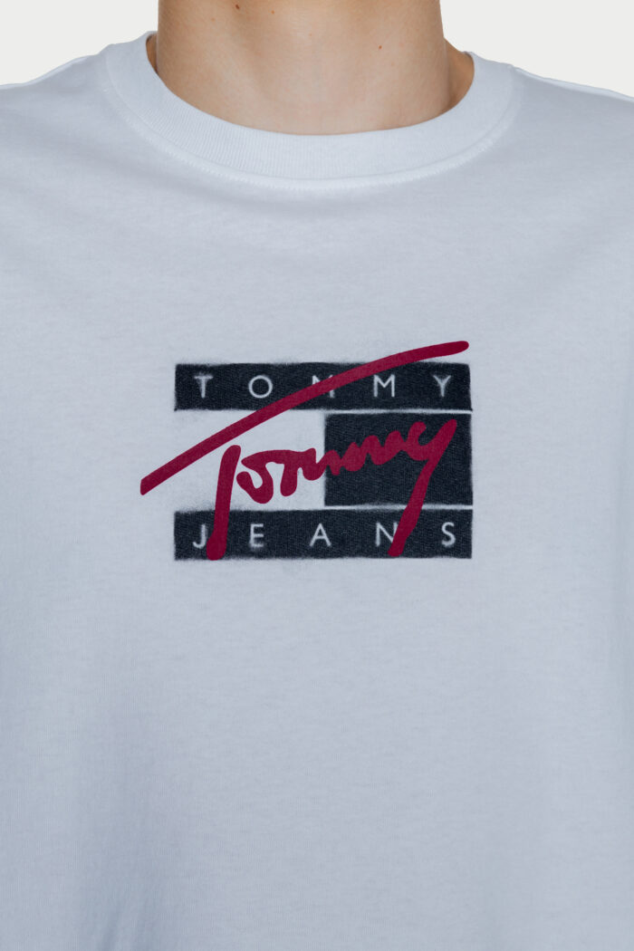 T-shirt Tommy Hilfiger Jeans tjm reg street sig Bianco