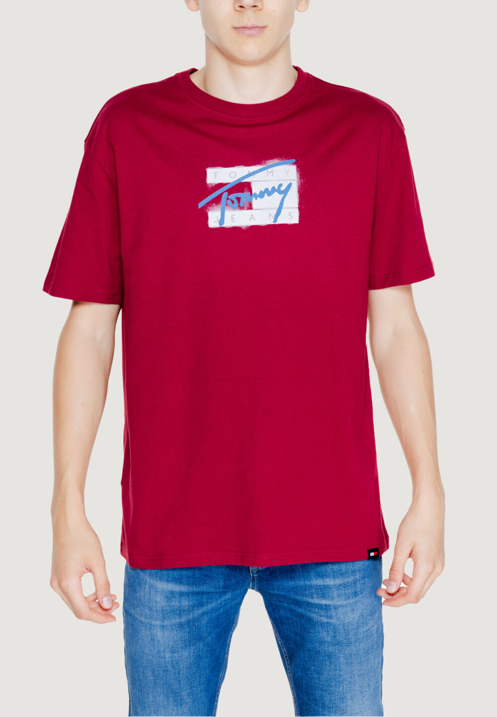 T-shirt Tommy Hilfiger Jeans tjm reg street sig Bordeaux - Foto 1