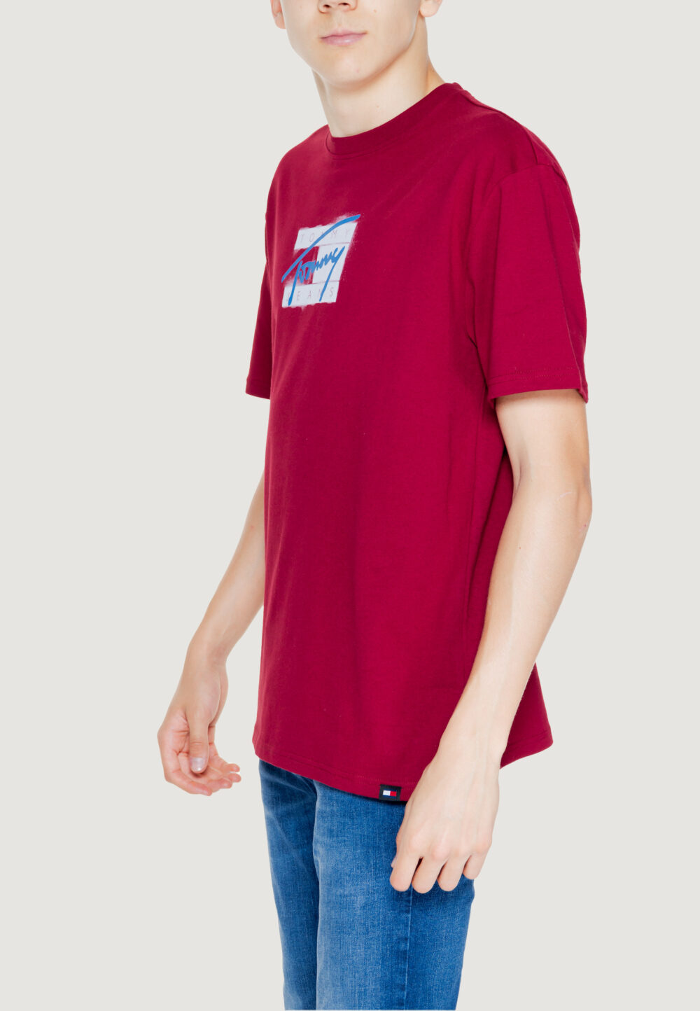 T-shirt Tommy Hilfiger Jeans tjm reg street sig Bordeaux - Foto 4