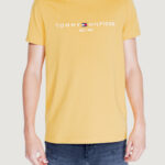 T-shirt Tommy Hilfiger tommy logo tee Giallo - Foto 1