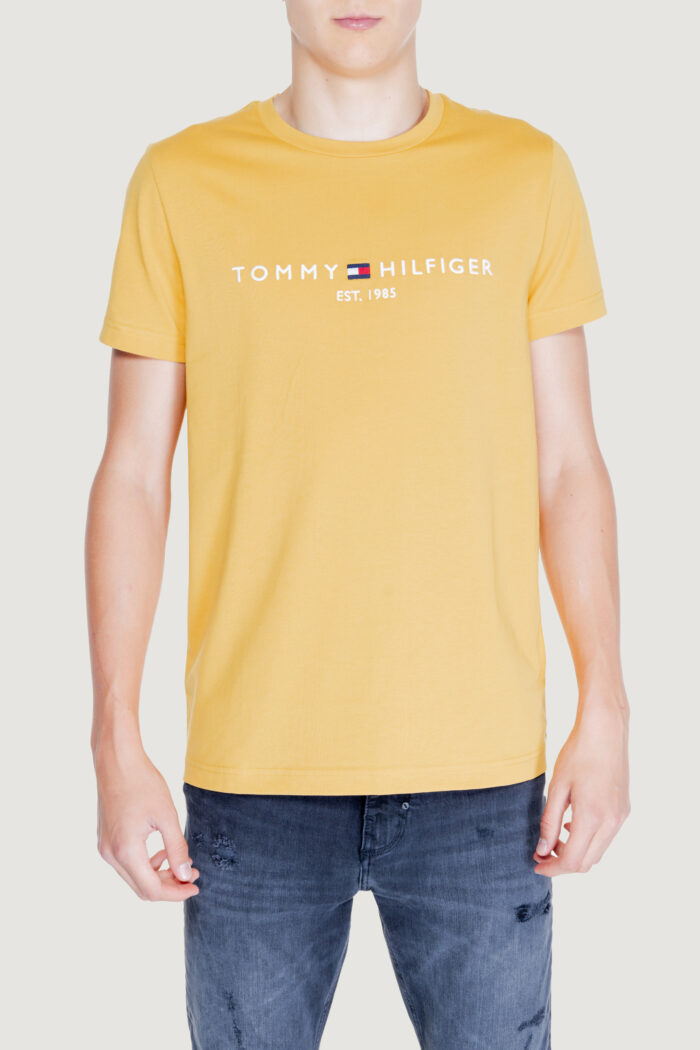 T-shirt Tommy Hilfiger tommy logo tee Giallo