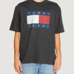 T-shirt Tommy Hilfiger Jeans tjm ovz big flag tee Nero - Foto 1