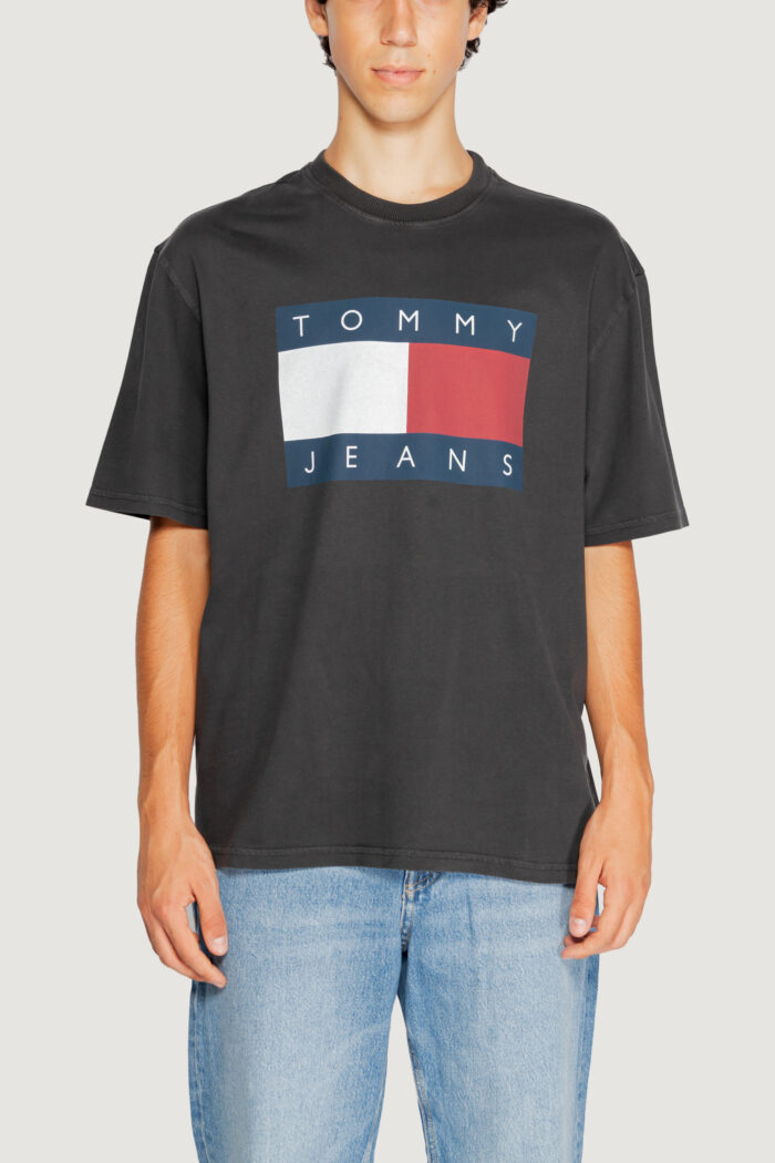 T-shirt Tommy Hilfiger Jeans tjm ovz big flag tee Nero