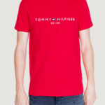 T-shirt Tommy Hilfiger tommy logo tee Rosso - Foto 1