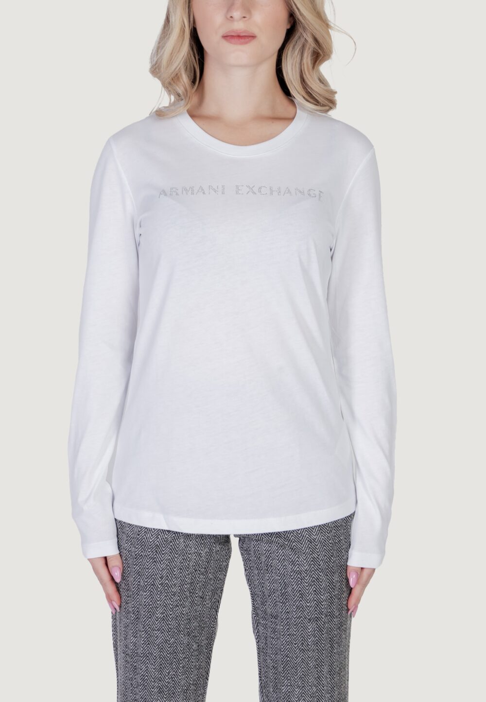 T-shirt manica lunga Armani Exchange Bianco - Foto 7