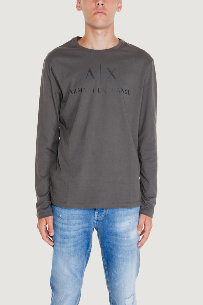 T-shirt manica lunga Armani Exchange  Verde Oliva