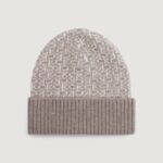 Berretto Calvin Klein monogram fold turn up beanie Beige - Bianco - Foto 1