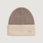 Berretto Calvin Klein ck metal two-tone chunky beanie Beige - Foto 1