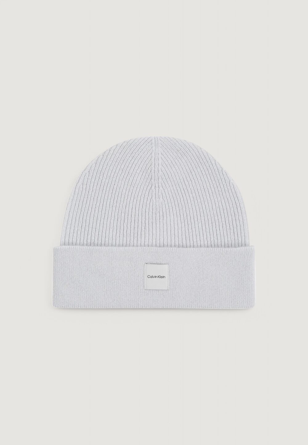 Berretto Calvin Klein cashmere chunky open rib beanie Grigio Chiaro - Foto 1