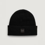 Berretto Calvin Klein cashmere chunky open rib beanie Nero - Foto 1