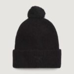 Berretto Calvin Klein ck embroidery airy pompom beanie Nero - Foto 1