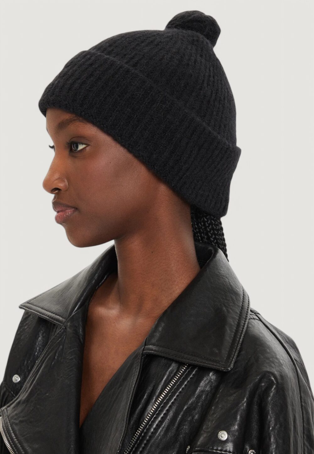 Berretto Calvin Klein ck embroidery airy pompom beanie Nero - Foto 2