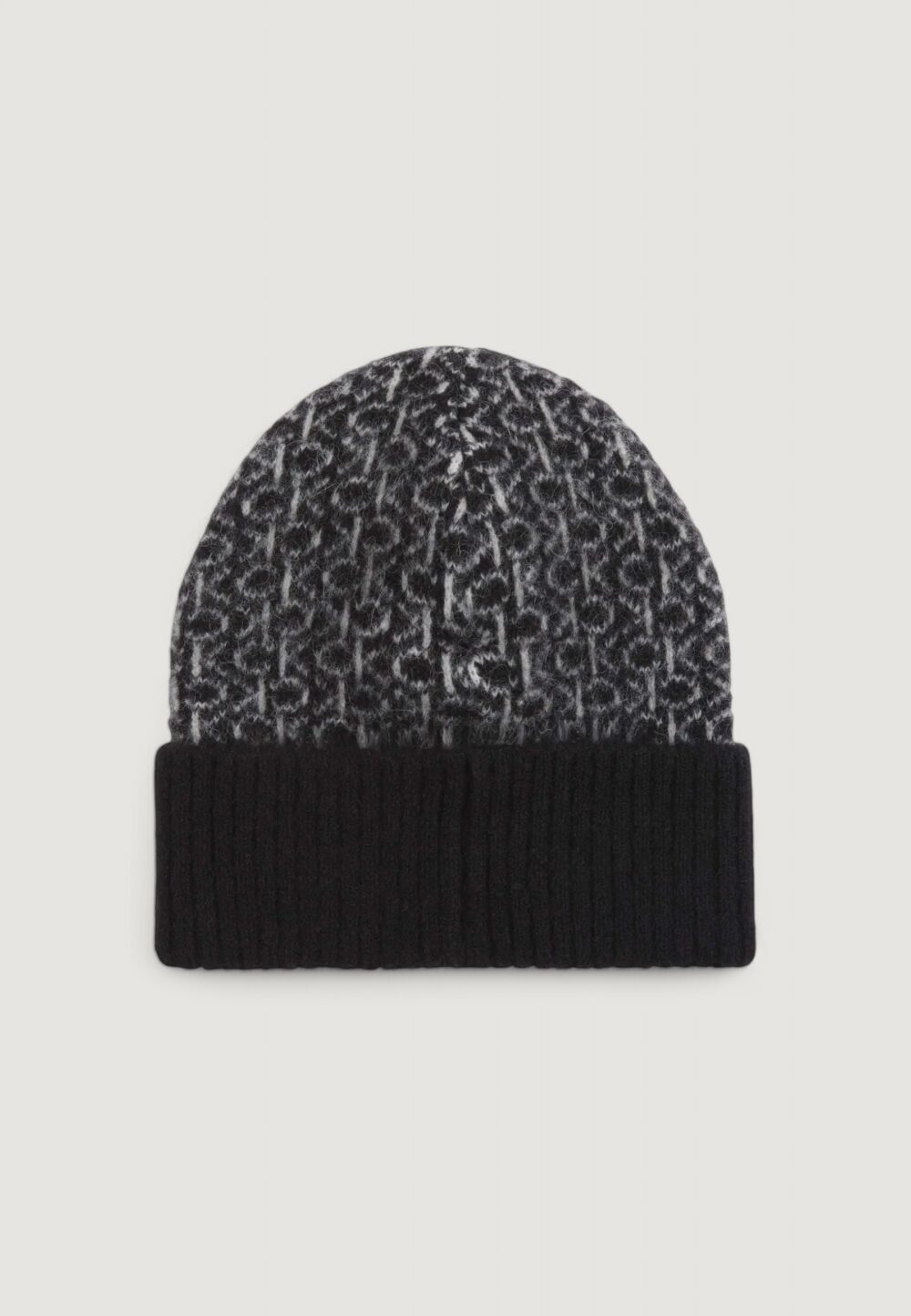 Berretto Calvin Klein monogram fold turn up beanie Nero - Foto 3