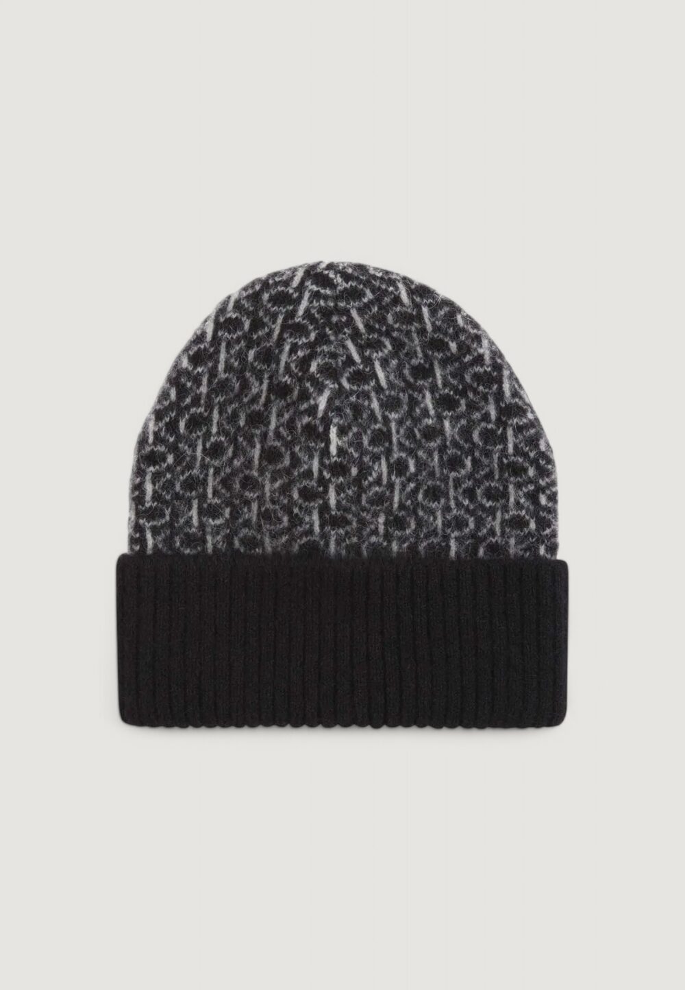 Berretto Calvin Klein monogram fold turn up beanie Nero - Foto 1