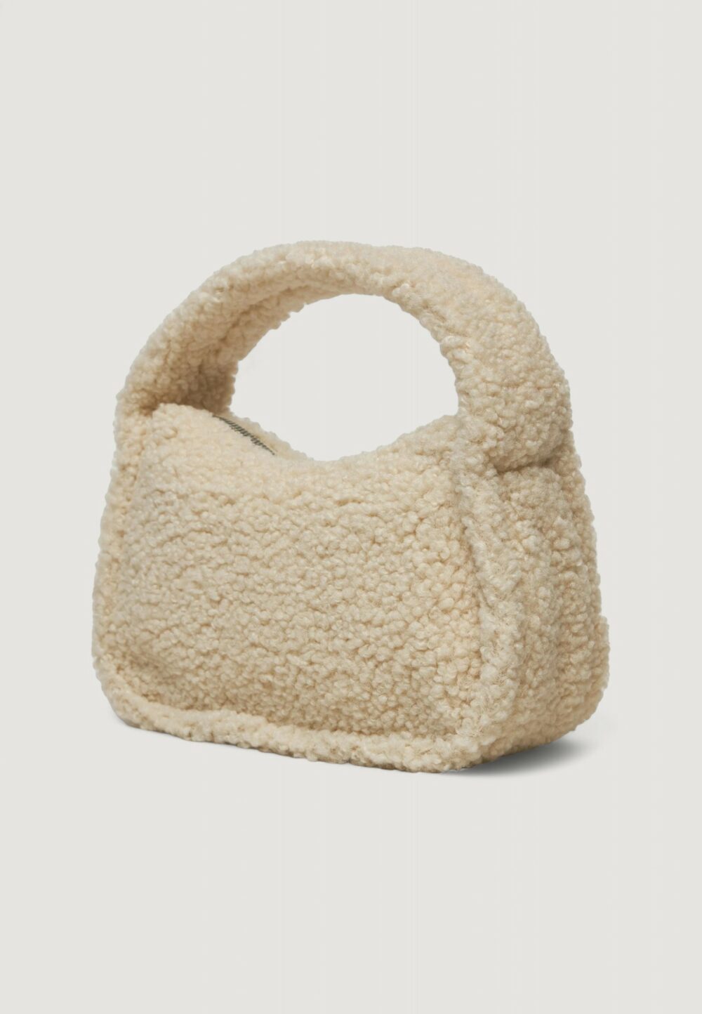 Borsa Calvin Klein Jeans sherpa mini zip Panna - Foto 3