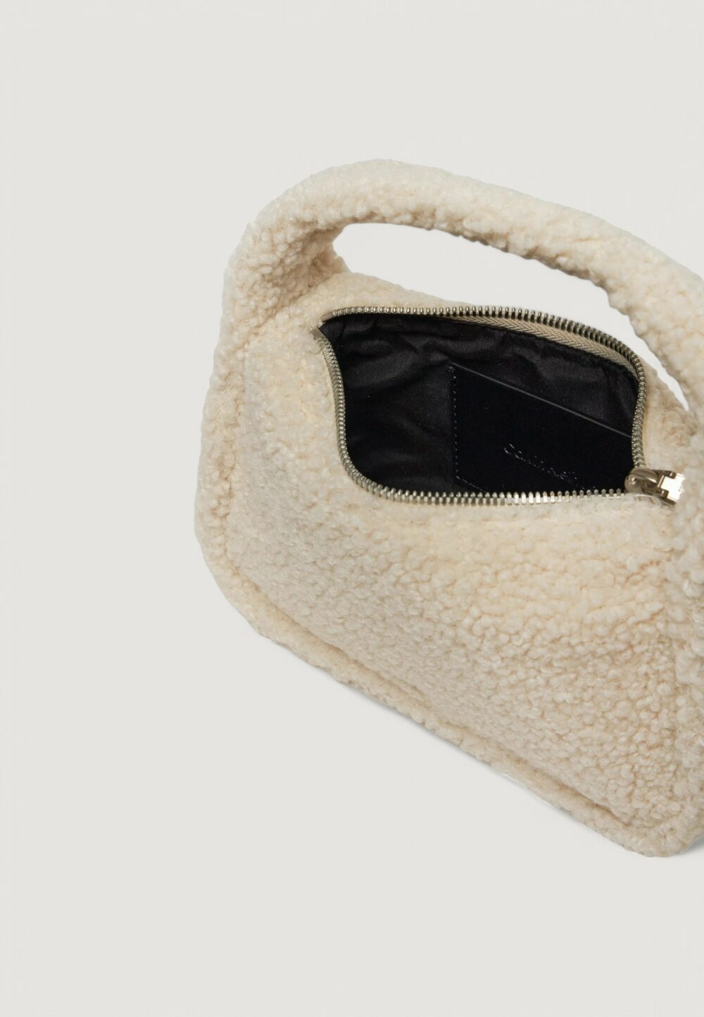 Borsa Calvin Klein Jeans sherpa mini zip Panna - Foto 4