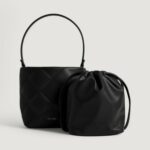 Borsa Calvin Klein diamond quilt bucket Nero - Foto 1