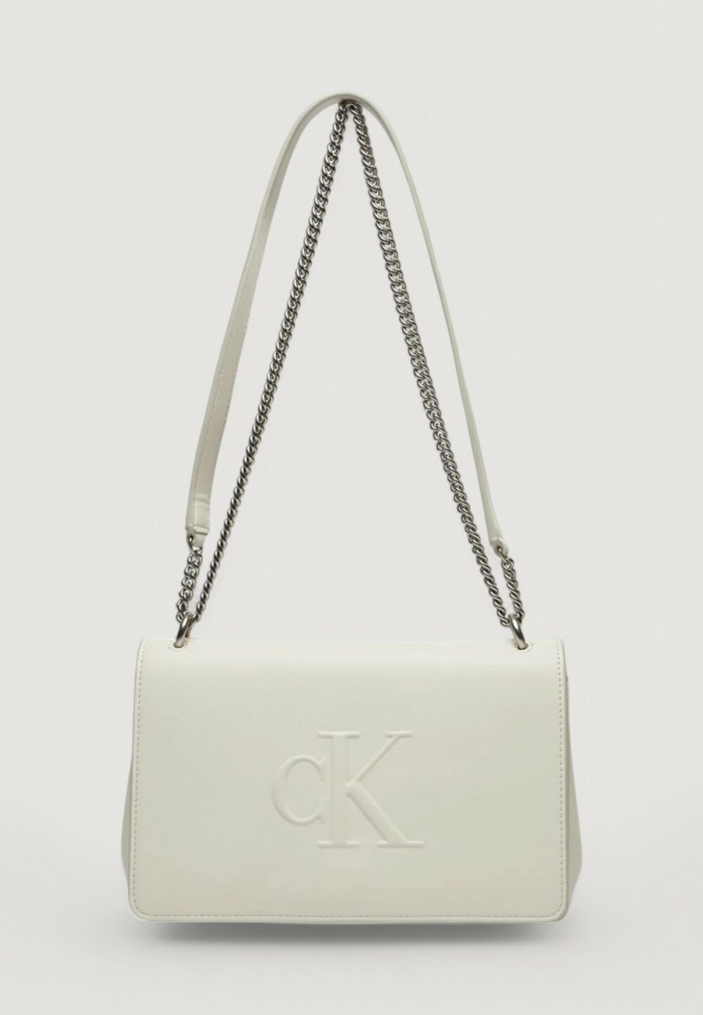 Borsa Calvin Klein sculpted ew flap25 deboss Panna - Foto 6