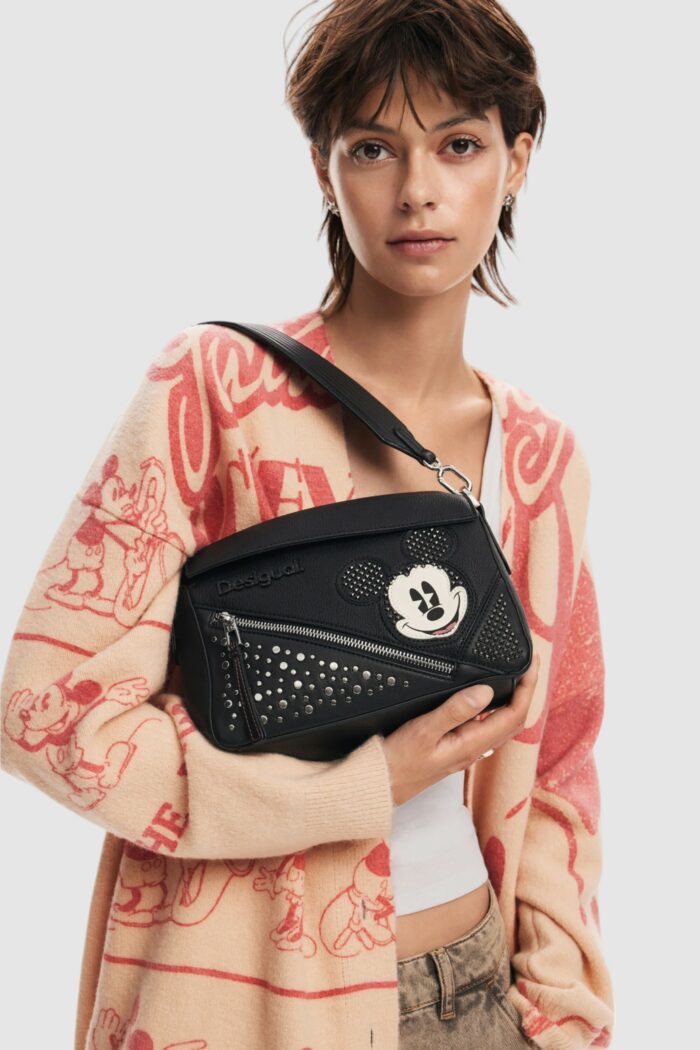 Borsa Desigual bag_mickey studstyle phuk Nero