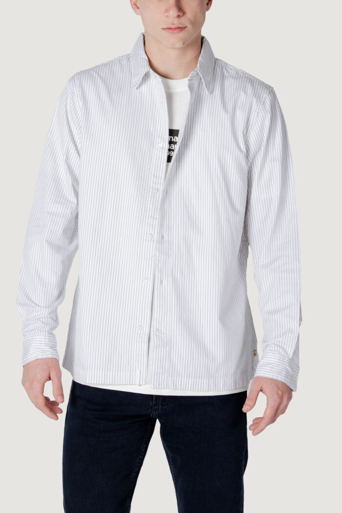 Camicia manica lunga Calvin Klein Jeans pinstripe Bianco