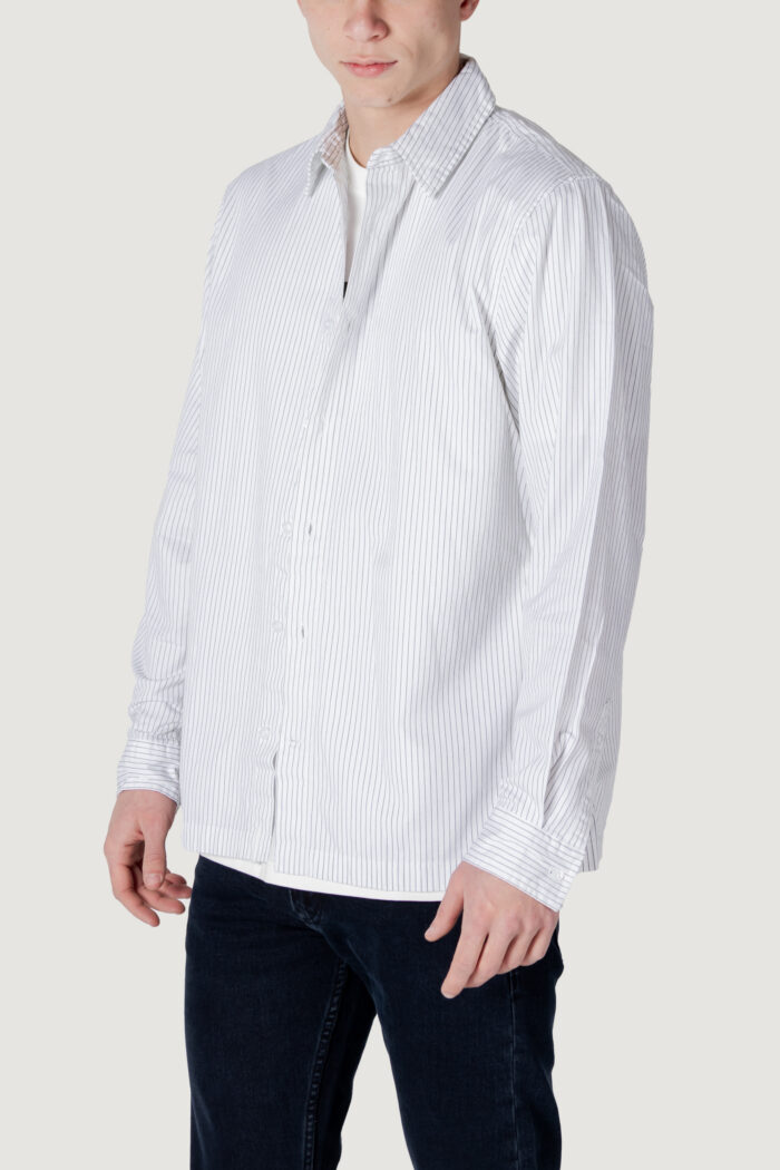 Camicia manica lunga Calvin Klein Jeans pinstripe Bianco