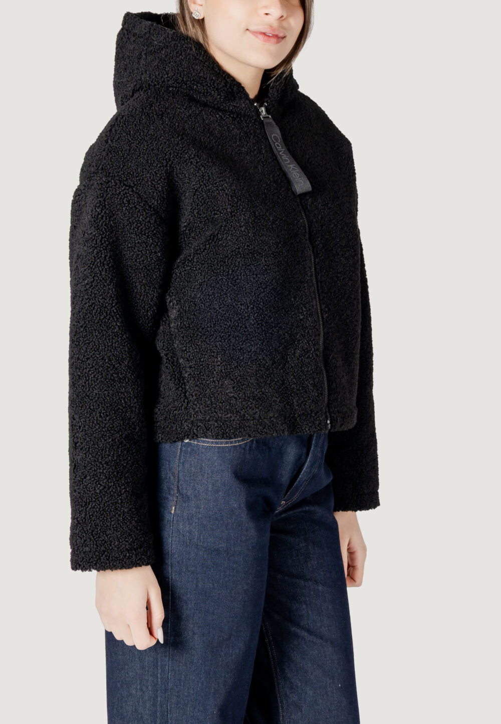 Cappotto Calvin Klein Jeans sherpa jacket Nero - Foto 3