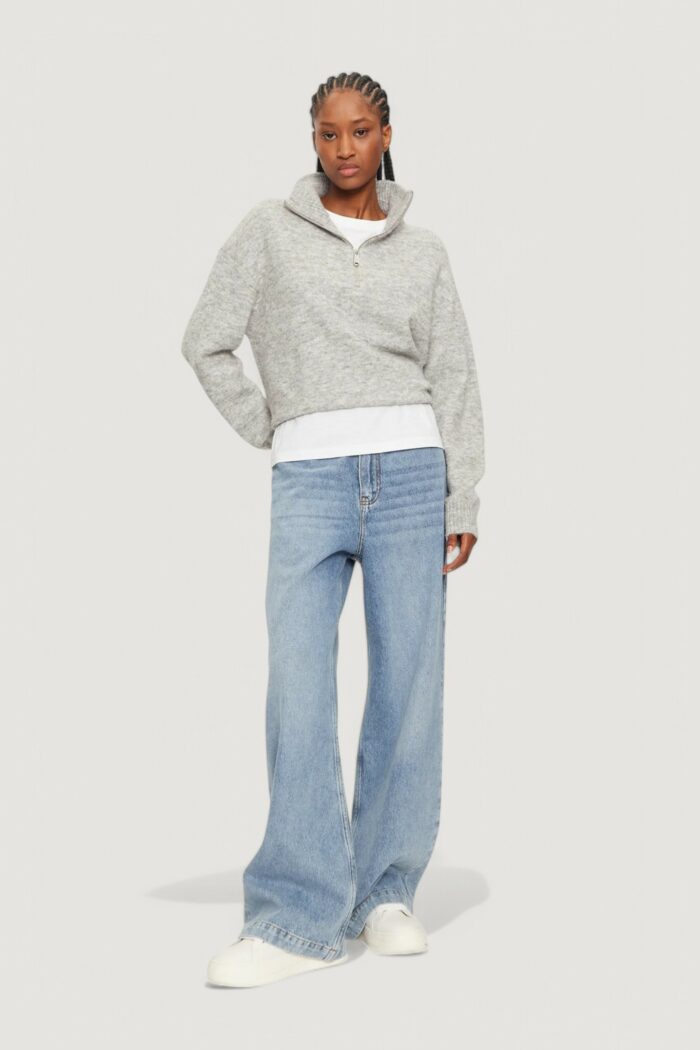 Cardigan Calvin Klein Jeans textured half zip sw Grigio Chiaro