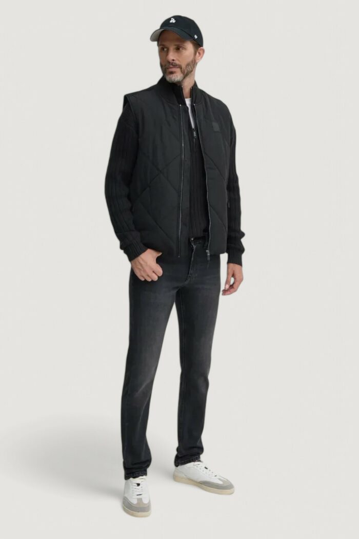 Cardigan Calvin Klein Jeans linear half zip swea Nero