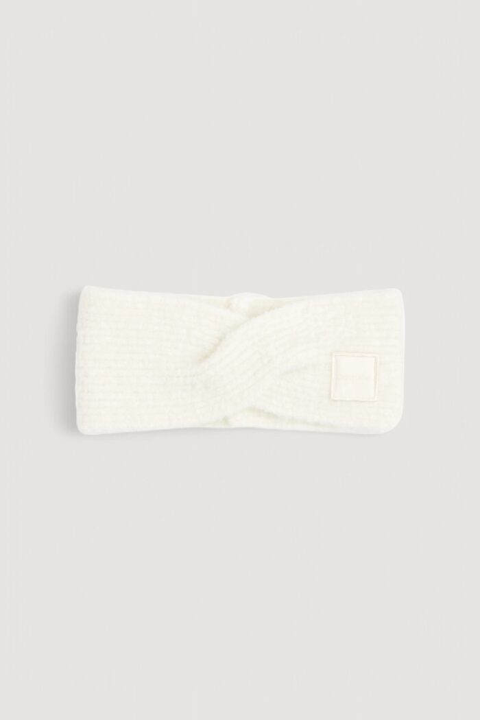 Fascia Calvin Klein modern patch twisted headband Bianco