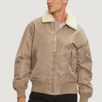 Giubbotto Calvin Klein Jeans aviator sherpa jacke Beige - Foto 1