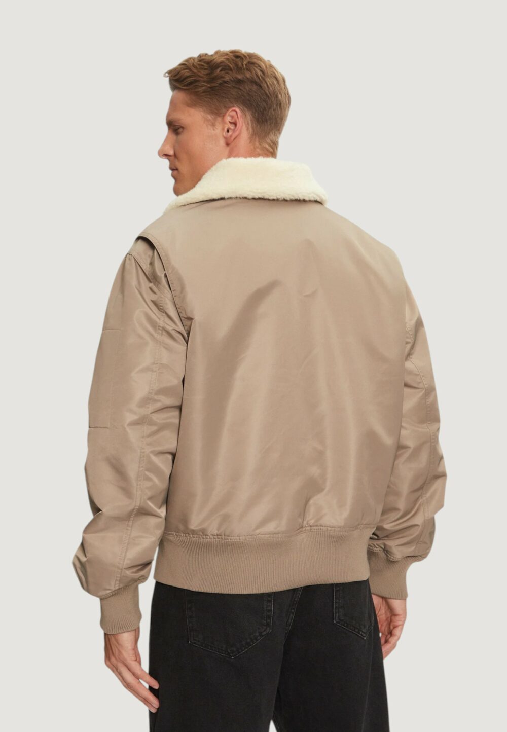 Giubbotto Calvin Klein Jeans aviator sherpa jacke Beige - Foto 2