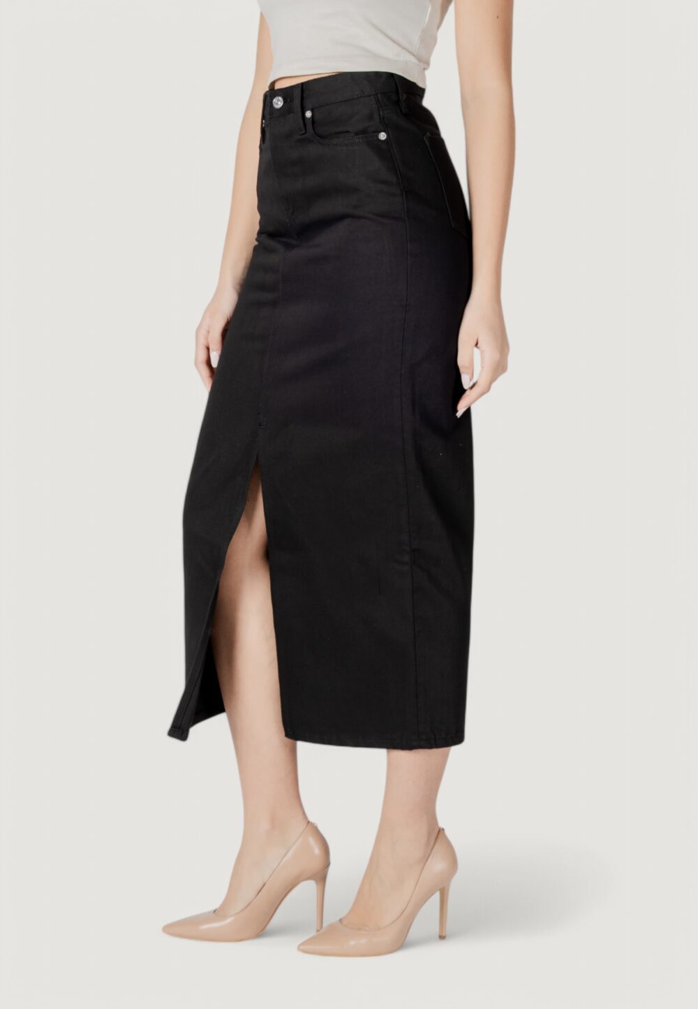 Gonna lunga Calvin Klein Jeans maxi denim skirt Nero - Foto 3