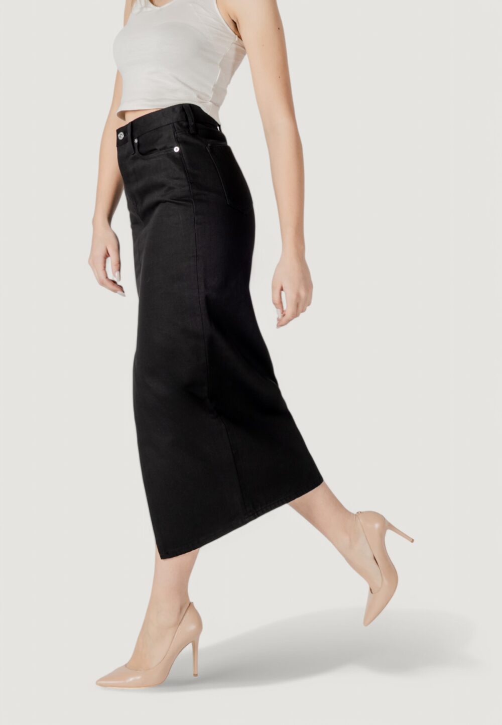 Gonna lunga Calvin Klein Jeans maxi denim skirt Nero - Foto 1