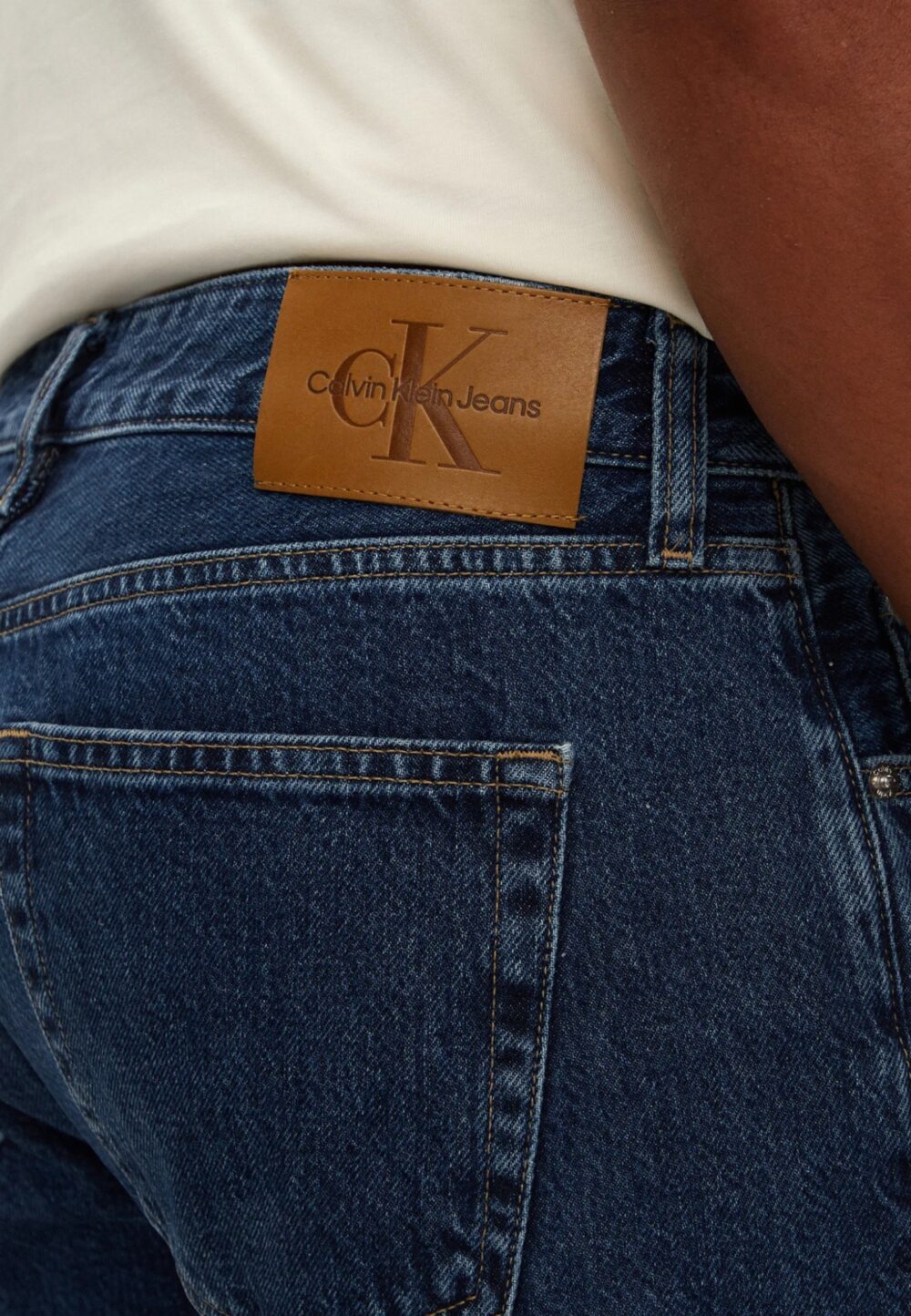 Jeans Calvin Klein Jeans standard straight Blue Denim Scuro - Foto 5