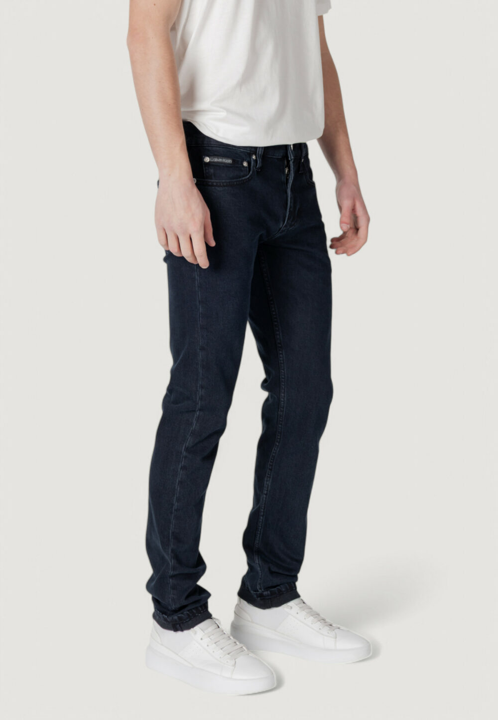 Jeans slim Calvin Klein Jeans Blue Denim Scuro - Foto 3