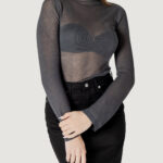 Maglia Calvin Klein Jeans mixed sheer rib ls s Grigio Scuro - Foto 1