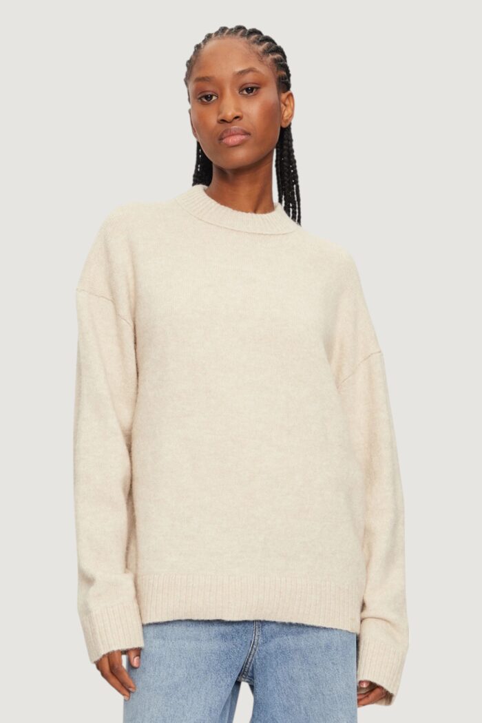 Maglione Calvin Klein Jeans textured loose sweat Beige chiaro