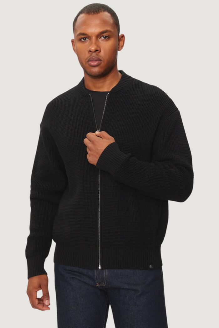 Maglione Calvin Klein Jeans chunky texture sweat Nero