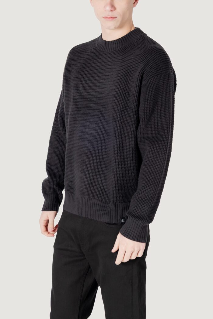 Maglione Calvin Klein Jeans chunky texture sweat Nero