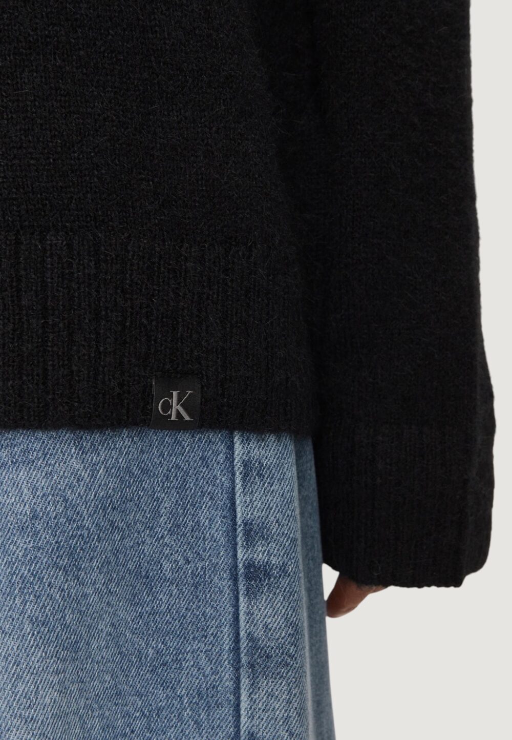 Maglione Calvin Klein Jeans textured loose sweat Nero - Foto 4