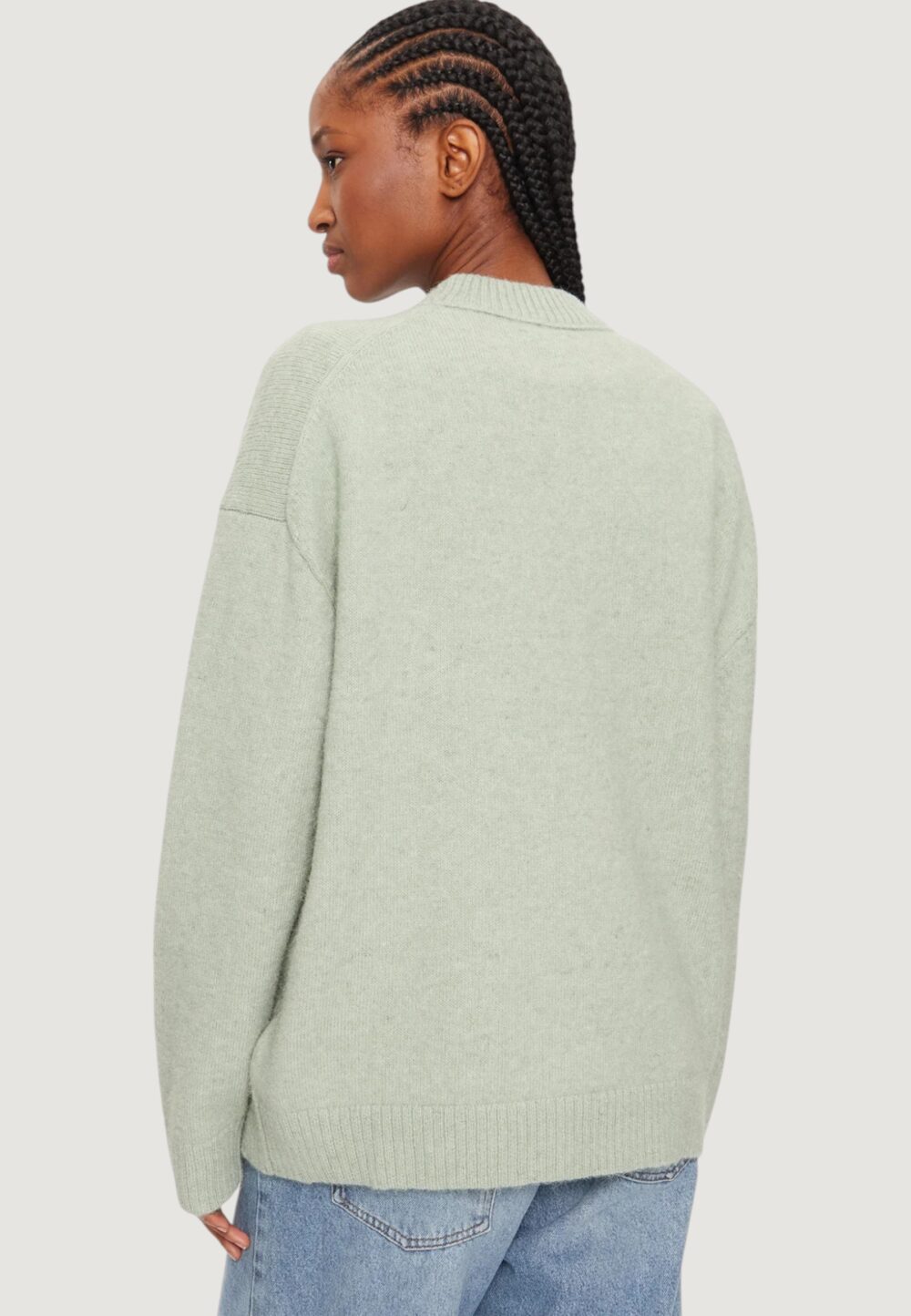 Maglione Calvin Klein Jeans textured loose sweat Verde - Foto 3