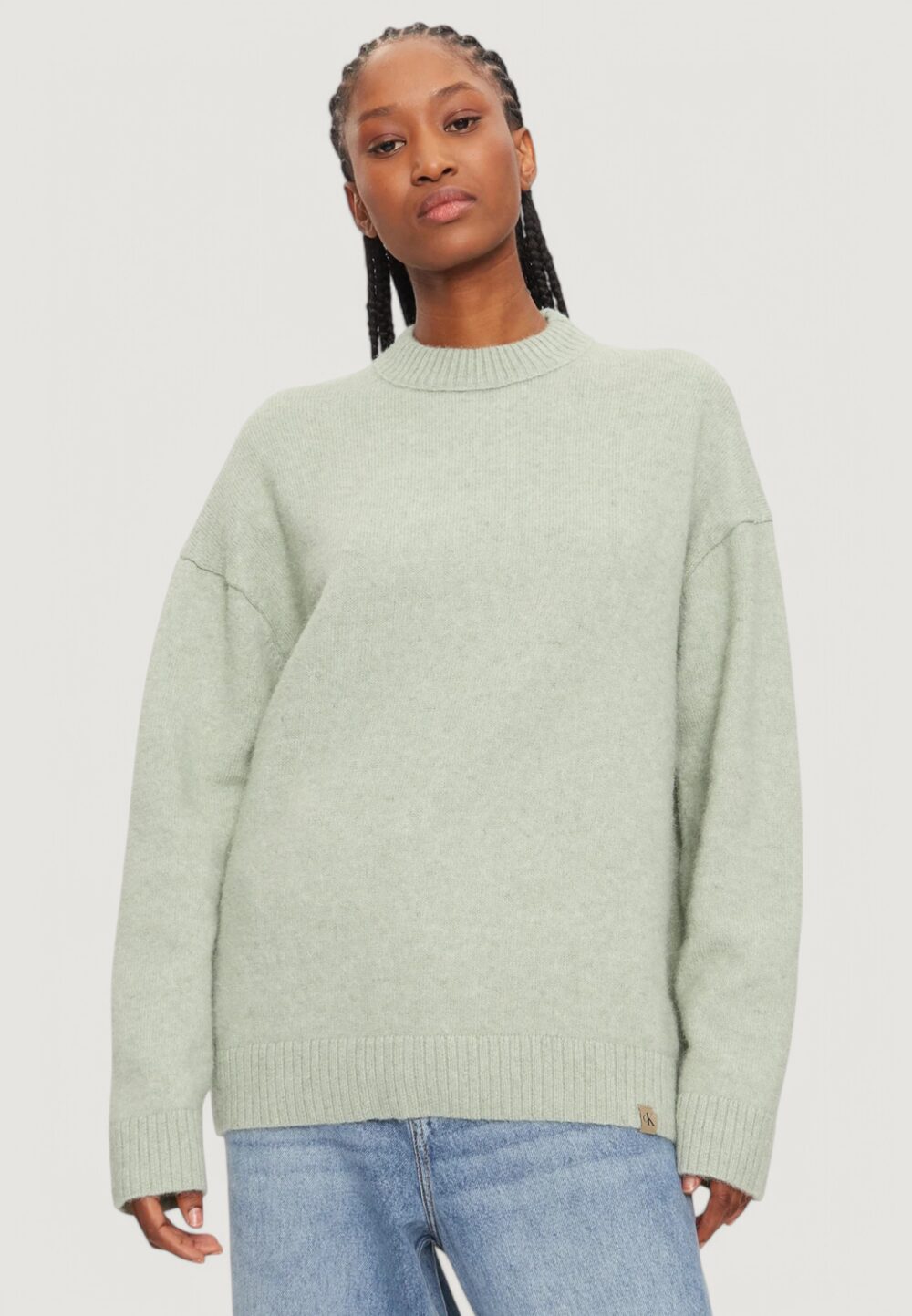 Maglione Calvin Klein Jeans textured loose sweat Verde - Foto 1