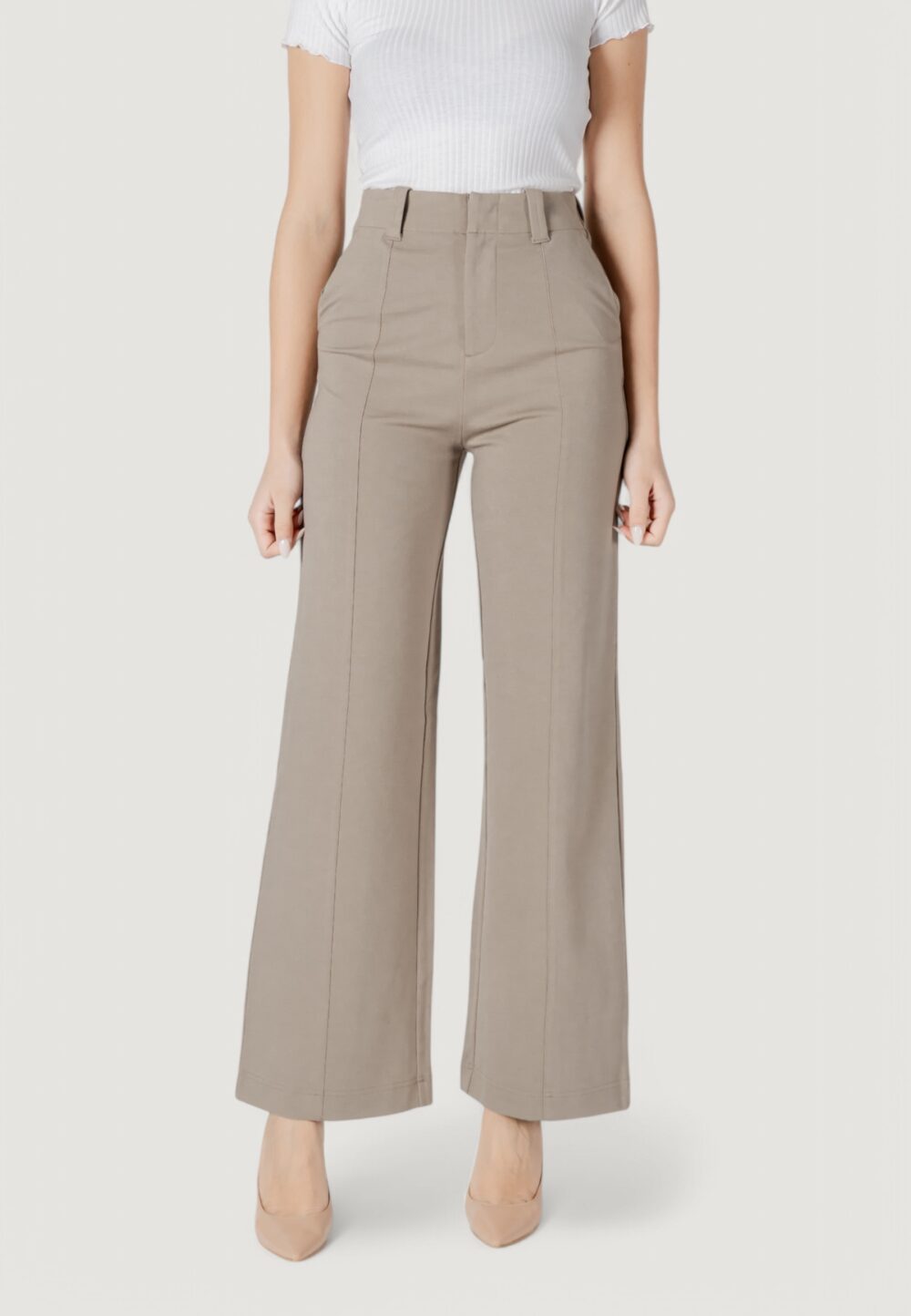 Pantaloni a palazzo Calvin Klein Jeans loose milano pant Beige - Foto 1