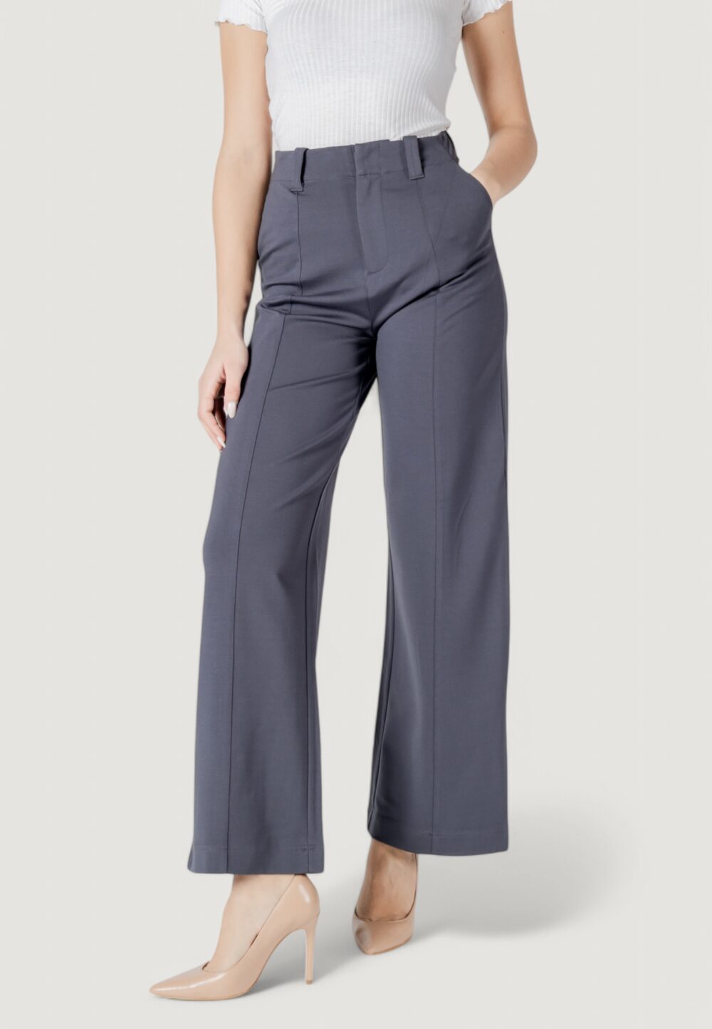 Pantaloni a palazzo Calvin Klein Jeans loose milano pant Grigio Scuro - Foto 1