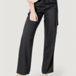 Pantaloni a palazzo Calvin Klein Jeans viscose satin utilit Nero - Foto 1