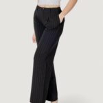 Pantaloni regular Calvin Klein Jeans soft crepe pinstripe Nero - Foto 1