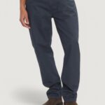 Pantaloni Calvin Klein Jeans straight cotton twil Blue scuro - Foto 1